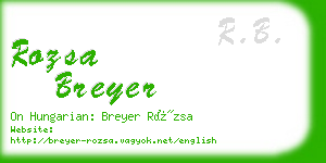 rozsa breyer business card
